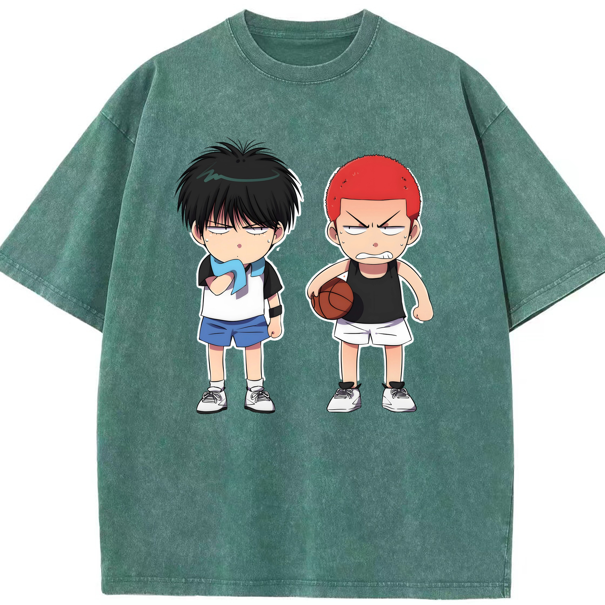 （画像用） SLAM DUNK／スラムダンク 綿100% ヴィンテージ風 半袖Tシャツ（フロントプリント）